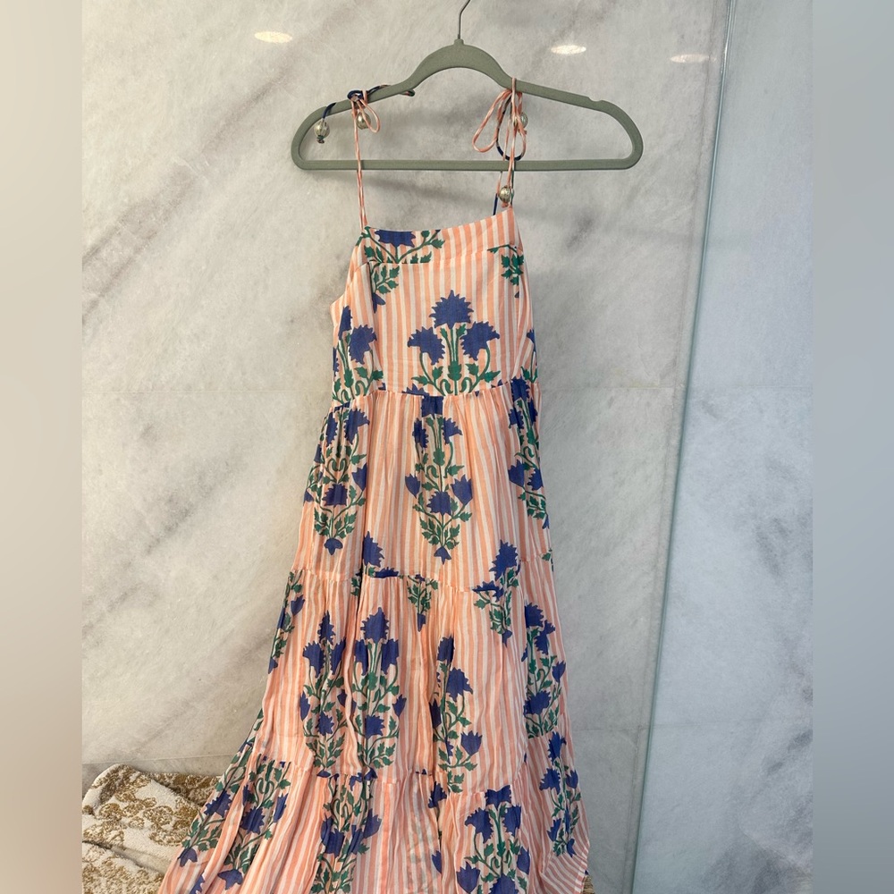 Oliphant Pink and Blue Floral Dress